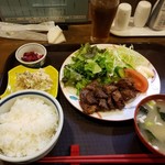 いわて門崎丑牧場 - 牛ロース定食　1,500円  　プラス200円  ポテトサラダ