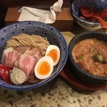 島田製麺食堂 - 魚介濃厚ブルーチーズソースつけ麺