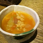 味噌dining cotokama - ミネストローネにも味噌をトッピング