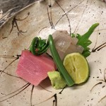 天ぷら 小泉 - マグロ　ヒラメ