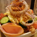 萬両 - 野菜サラダアップ