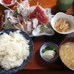 向藤食堂 - 刺身定食 1260円