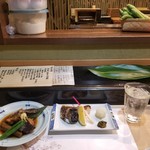 量平寿司 - くえのかま焼と煮付け