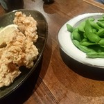 はなび - 唐揚げ、枝豆