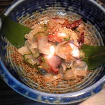 漁菜献舗 鳥新 - タコと大根の梅肉和え（５５０円）