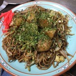 はとやお好み焼店 - ポテト焼きそば。
