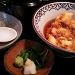 長生庵 - 小柱と小海老とスミイカのカケアゲ天ぬき