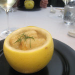 周中菜房 白金亭 - 白身魚のグレープフルーツカップ　ゆず茶風味