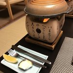 食べるお宿 浜の湯 - アワビ焼くやつ