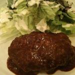 むさしの食堂 - 手ごねハンバーグにアップ