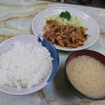 お食事 まるやま - 豚（バラ）生姜焼き定食