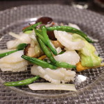 SEN YO - アオリイカと季節野菜の岩塩炒め