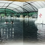 湯の瀬旅館 - パンフレットからの露天風呂