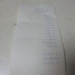 ベーカリーいずみ - レシート