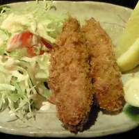 かなわ - 西京焼膳 1200円 の広島産牡蠣フライ