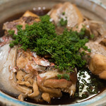 うを徳 - 2018.4 明石の鯛のカブト煮付け 花山椒