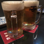 串茶屋 - 生ビールで乾杯❗️