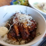 Yakitoriminato - 地鶏うどんと照り焼き丼セット　1000円