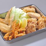 Assortment of 4 types of fried chicken