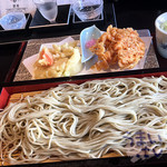 あさひ山 蛍庵 - 桜海老かき揚げと春野菜の天ぷらせいろそば　1,380円