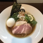 らーめん 鞍 - 鯛白湯そば 煮卵トッピング