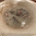 そばの実 一閑人 - 牛すじの蕎麦湯炊き