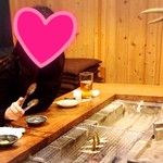 囲炉裏料理わ - 焼けるのをじっと待つ乙女 (*ﾉ∀`*) 