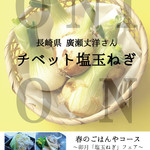 Gohanya Noukano Daidokoro - 【春のごはんやコース】　新玉ねぎのフェアコースです。