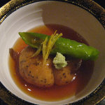 泉岳寺門前 紋屋 - 【強肴】幻魚山芋包み揚げ　山葵　柚子