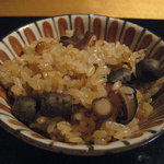 泉岳寺門前 紋屋 - 【食事】零余子土鍋炊き　春子椎茸　紅葉人参