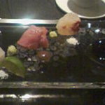 龍吟 - お刺身（キャビアと烏賊。鯛。大トロ。オマール。）。
