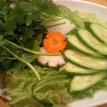 (食)越南 - バイン・セオ（えび・豚肉・生野菜入りベトナム風お好み焼き）