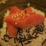 酒菜坊 橋蔵 - だし茶漬け＜明太子＞　ズームアップ