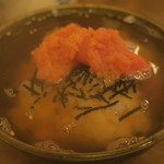 酒菜坊 橋蔵 - だし茶漬け＜明太子＞作る