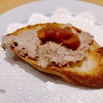 ラ キュイジーヌ ド カワムラ - ○豚肉のリエットにリンゴピューレ様