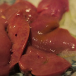 酒菜坊 橋蔵 - 大山地鶏レバ刺　ズームアップ