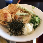 讃岐うどん いってつ - H.30.1.18.昼 とり天ぶっかけうどん 850円+中盛 +90円