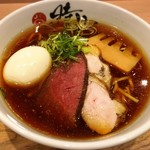 中華蕎麦 時雨 - 一周年限定の蕎麦(出汁たまごトッピング)