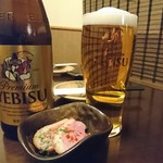 魚と日本酒 笑う門には福来る - ヱビス瓶あります