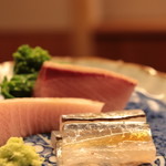 木山 - 造り、さより、鰤漬け炙り、菜の花