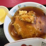 天雅 - 餡掛け玉子。