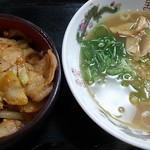 長ちゃんラーメン - 焼肉丼セット（塩ラーメン）