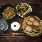 Kare Udon Fuukidou - 豚バラあぶり焼カレーうどん
                        (ランチＣセット・カレー丼で)