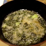 鮨 真 - あおさ味噌汁