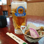 Kiraku tei - キリンラガー生ビール（中）