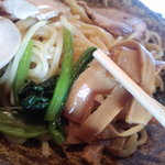 はぐるま - メンマ･小松菜がシャキシャキ良い歯応えで、タレに合う