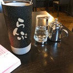 珈琲屋らんぷ - アイスコーヒーにはスプーンが。