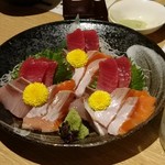 赤坂個室創作割烹 舞 - 鮮魚のお造り 三点刺し