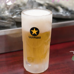 Hakodate - 2018.4 生ビール中（600円）サッポロ黒ラベル
