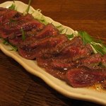 炭火焼ジンギスカン ポッケ - 鹿肉のカルパッチョ（要相談